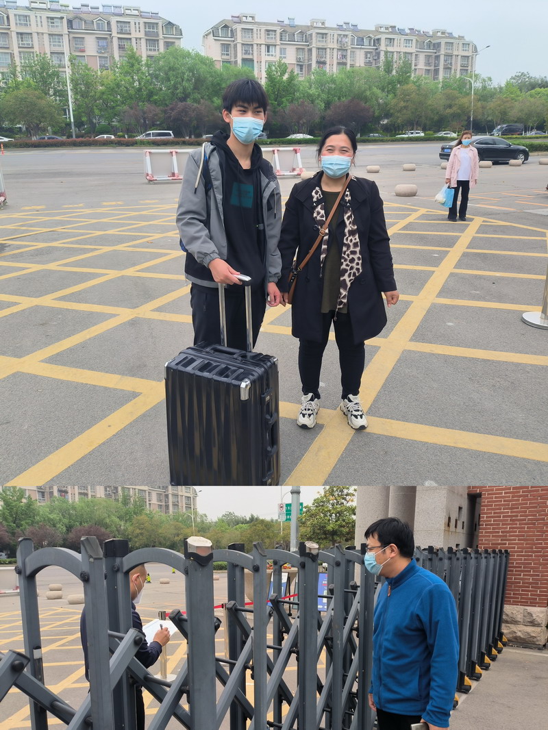 汽车学院老师与家长点对点交接接送学生